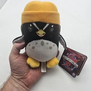 Toy Factory Bakugan Piper Penguin Plush Stuffed Toy 7" Black Yellow Cute